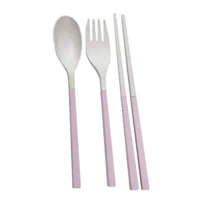 Compact Foldable Wheat Straw Cutlery Set Corporate Gifts Singapore