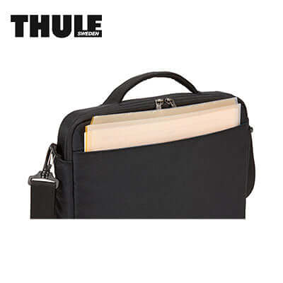Thule Subterra MacBook Attaché 13" Laptop Bag featuring front pocket for documents and accessories.
