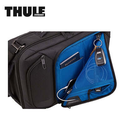 Thule Crossover 2 Convertible Laptop Bag 15.6'' interior featuring organizational pockets and compartments.