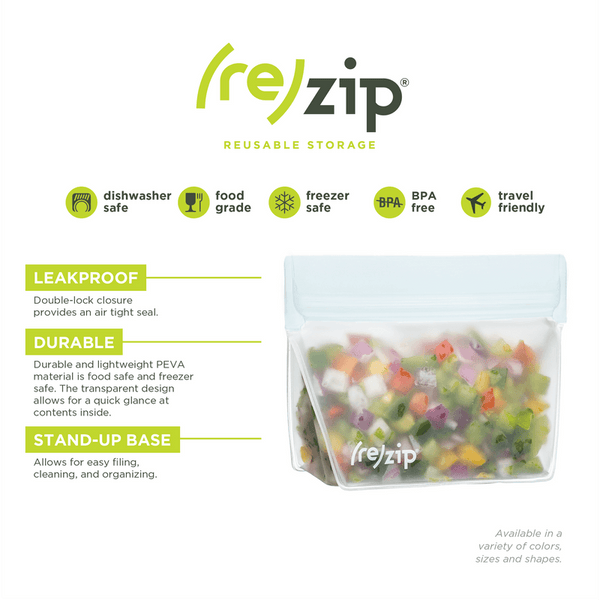Rezip 3-piece Stand-Up Leakproof Reusable Storage Bag Kit | AbrandZ ...