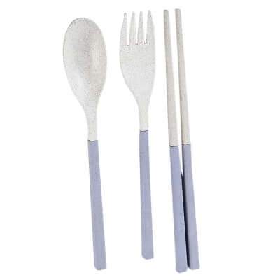 Compact Foldable Wheat Straw Cutlery Set Corporate Gifts Singapore