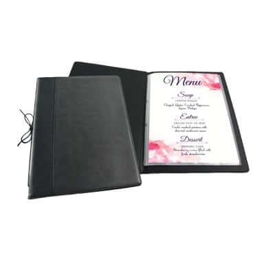 A4/A5 PU LEATHER REFILLABLE MENU HOLDER Corporate Gifts Singapore