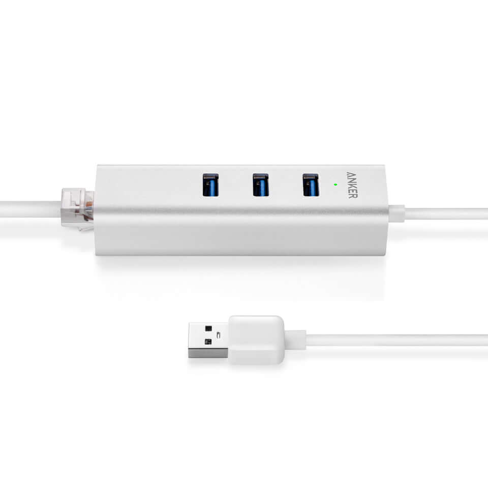 Anker Aluminum 3-Port USB 3.0 and Ethernet Hub Corporate Gifts Singapore