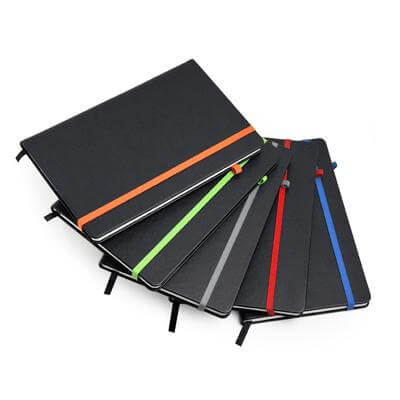 A5 Hard Cover Notebook with Coloured Elastic Strap Corporate Gifts Singapore