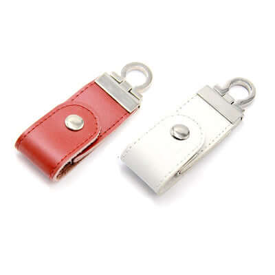 Leather Button Clasp USB Drive Corporate Gifts Singapore