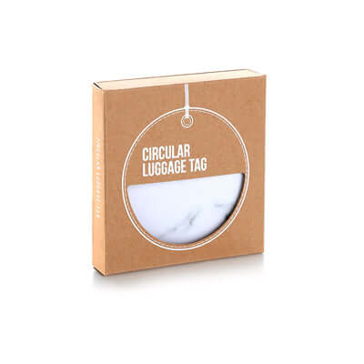 Marble Prints Circular Luggage Tag Corporate Gifts Singapore