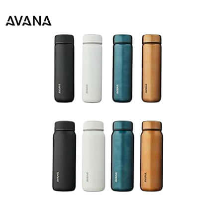 Avana Beckridge Insulated Stainless Steel Water Bottle in various colors for corporate gift options.