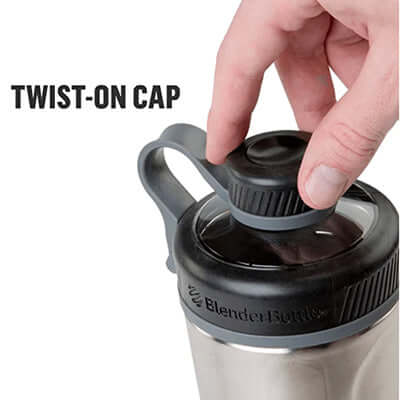 BlenderBottle Radian™ Insulated Stainless Steel Shaker Bottle with twist-on cap for easy use.