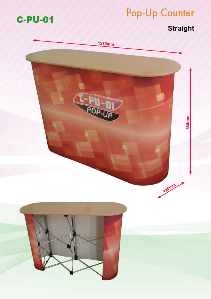Pop Up Straight Event Counter Corporate Gifts Singapore