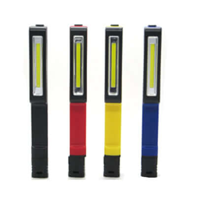 COB Pen in four colors: black, red, yellow, and blue, ideal as a versatile corporate gift.