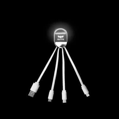 3-in-1 Fast Charging Cable with LED Logo Corporate Gifts Singapore