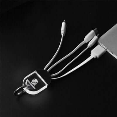 3-in-1 Fast Charging Cable with LED Logo Corporate Gifts Singapore