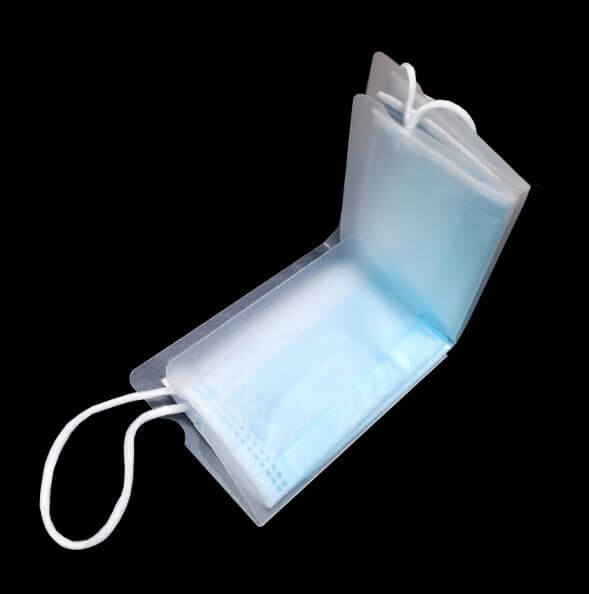 Care Pack in Eco-Friendly Drawstring Bag features a stylish holder with disposable face masks.