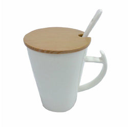Ceramic Mug with Wooden Lid Cover Corporate Gifts Singapore