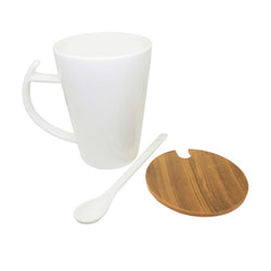 Ceramic Mug with Wooden Lid Cover Corporate Gifts Singapore