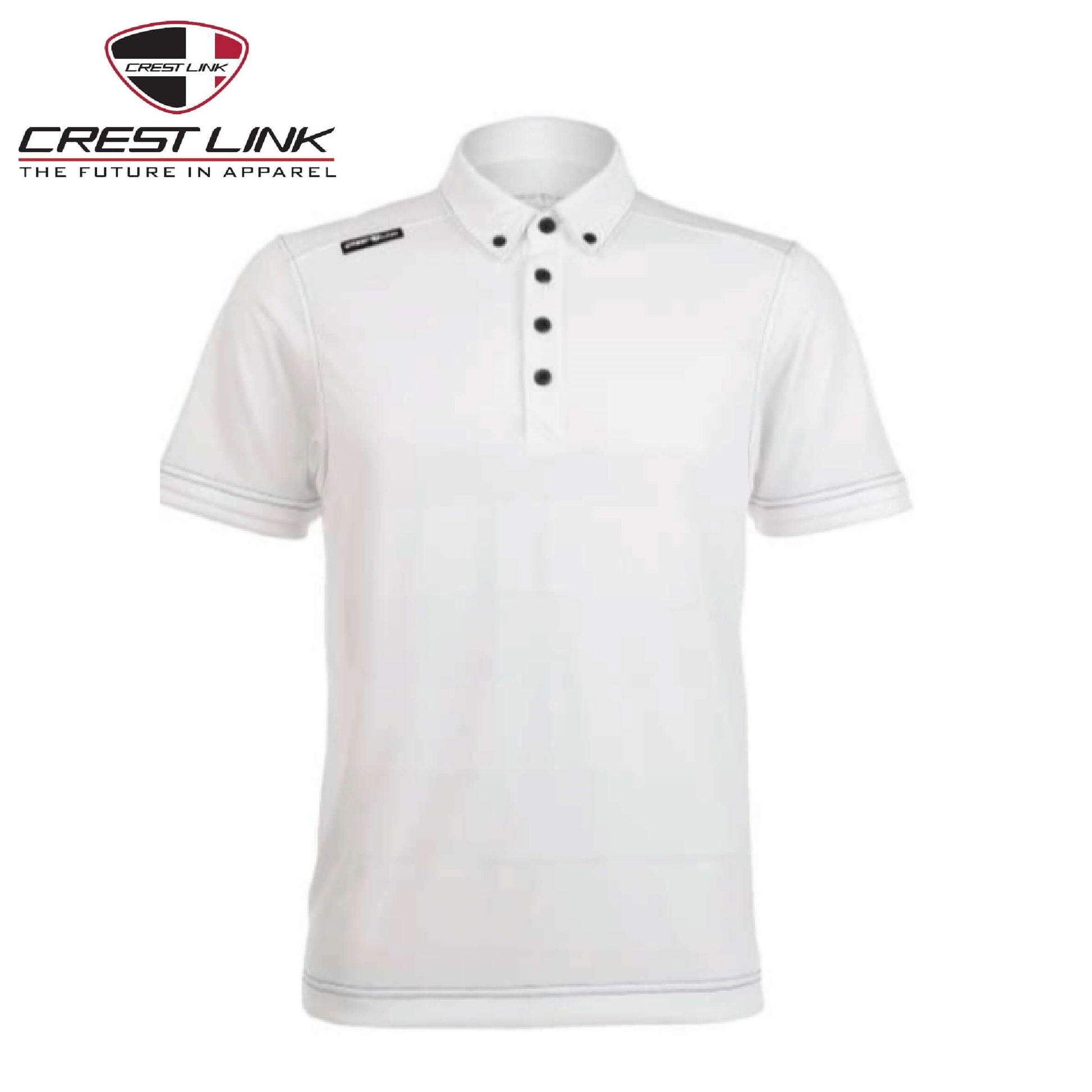 Crest Link Polo T-shirt Short Sleeve (80380717) in white, ideal corporate gift, stylish and comfortable design.