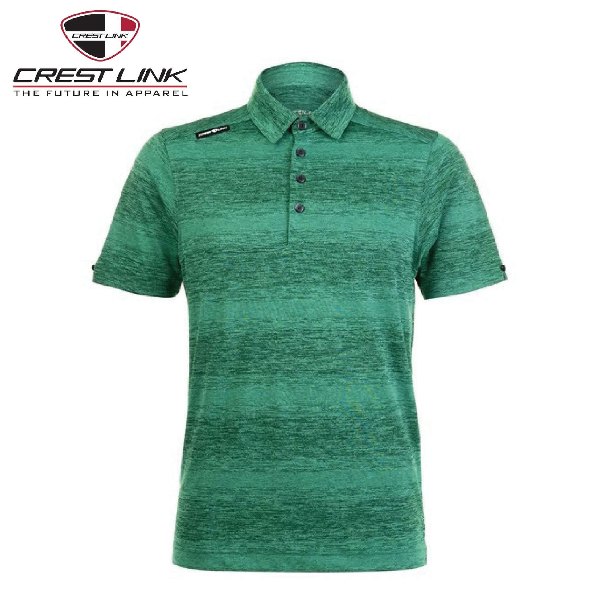 Crest Link Polo T-shirt Short Sleeve (80380719) in green, perfect corporate gift for casual and business events.