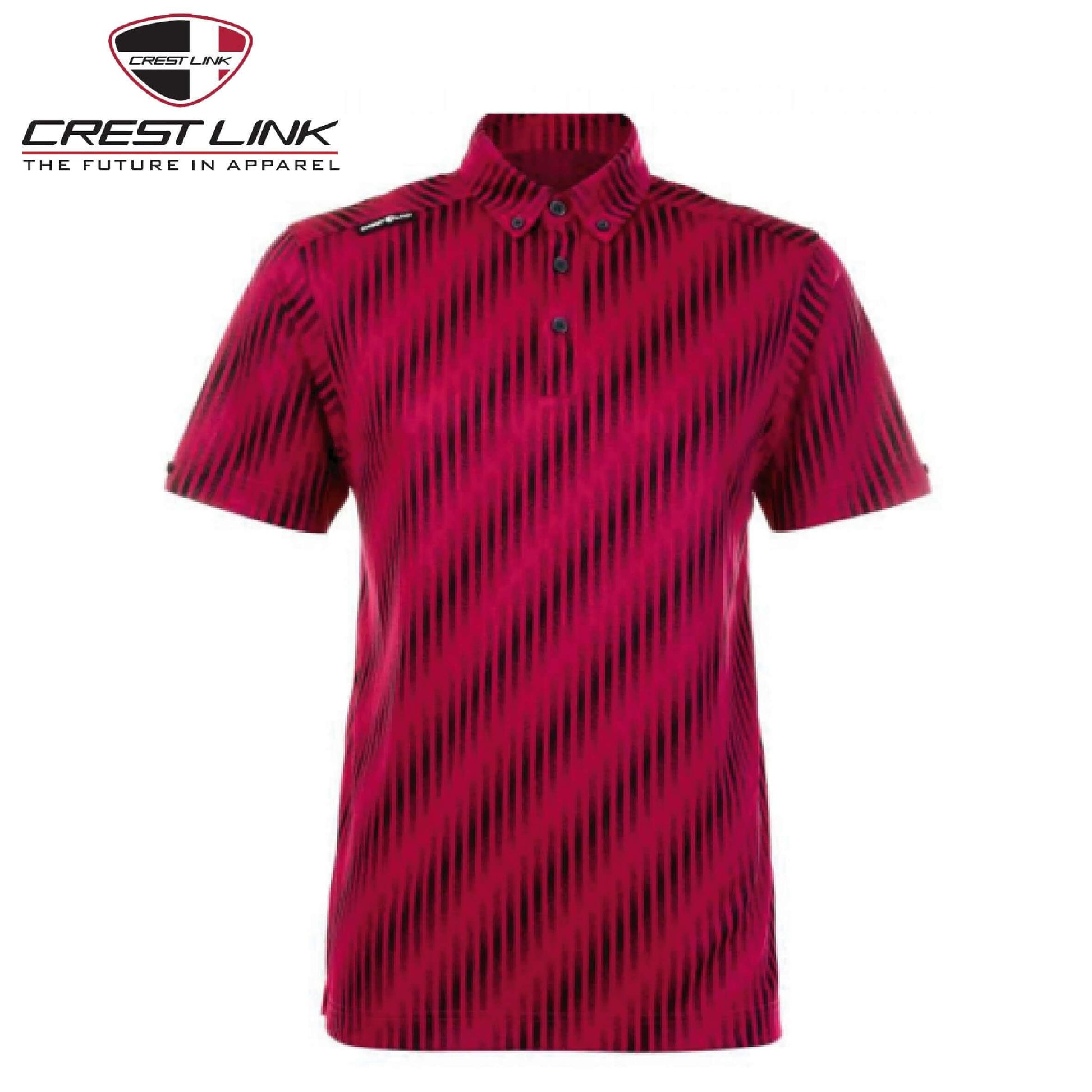 Crest Link Polo T-shirt Short Sleeve (80380884) in vibrant pink, featuring a modern design perfect for casual and corporate wear.