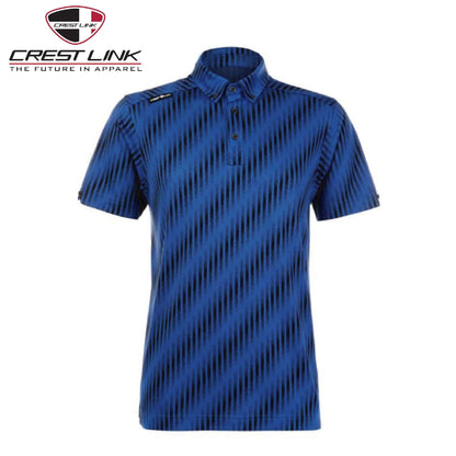 Crest Link Polo T-shirt Short Sleeve (80380884) in blue, perfect for corporate gifts and stylish outings.