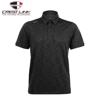 Crest Link Polo T-shirt Short Sleeve (80380896) in black, a stylish and comfortable choice for casual and corporate gift options.