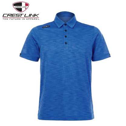 Crest Link Polo T-shirt Short Sleeve (80380896) in blue, ideal corporate gift for stylish comfort and versatility.