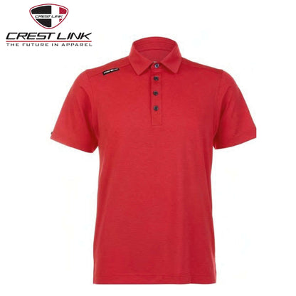 Crest Link Polo T-shirt Short Sleeve (80380766) in red, ideal for corporate gifts, blending style and comfort.