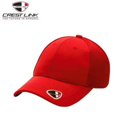 Crest Link Cap (89180812) in vibrant red, ideal for corporate gifts and casual wear.