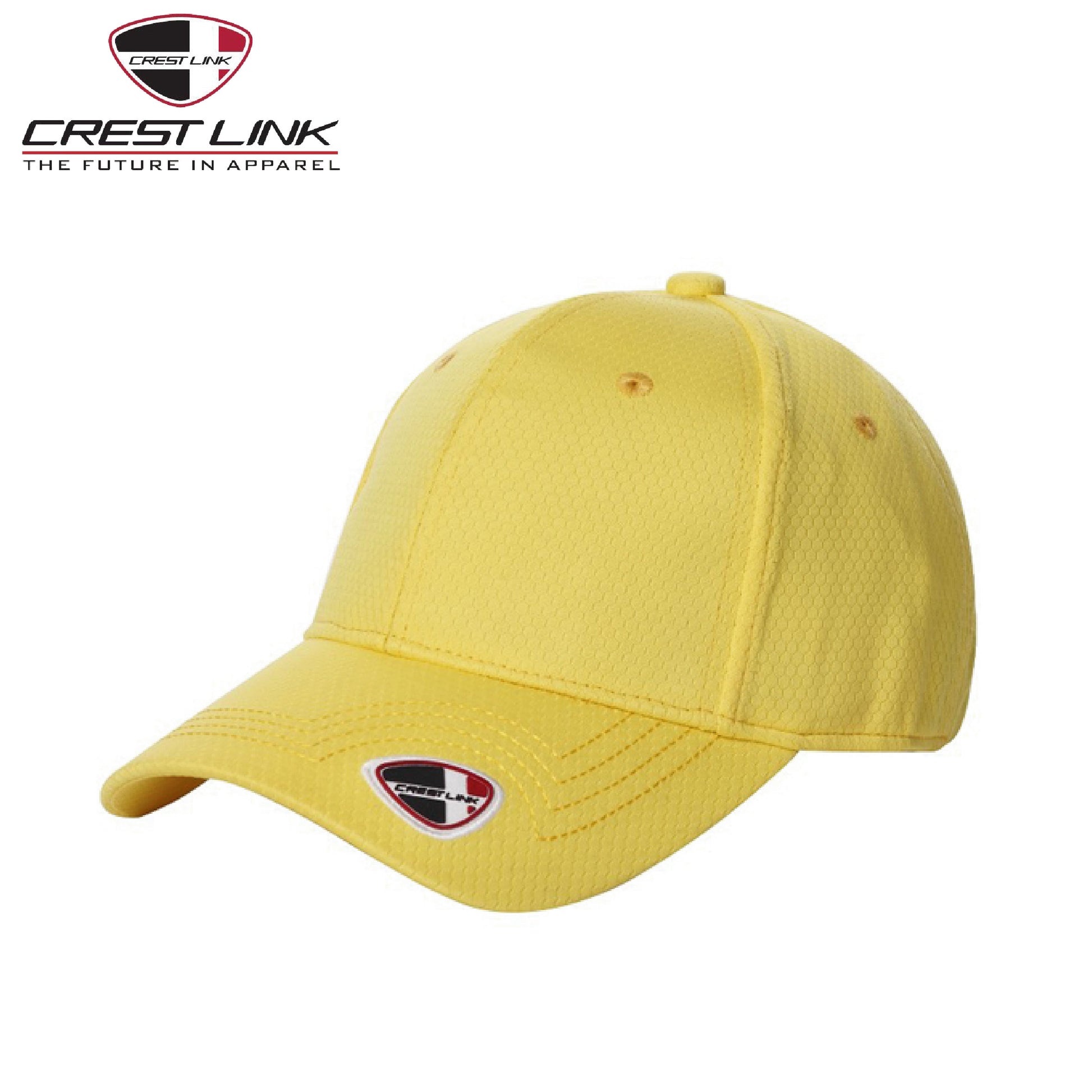 Crest Link Cap (89180734) in yellow, ideal corporate gift for events and outdoor activities.