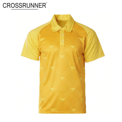 Crossrunner 2800 Sublimated Polo T-Shirt in yellow with stylish design and comfortable fit.