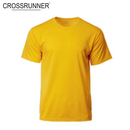 Crossrunner 3600 Round Neck T-Shirt in vibrant yellow, ideal for corporate gifts and casual wear.