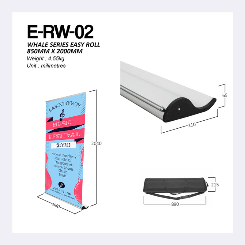 Whale Lite Premium Roll Up Banner Corporate Gifts Singapore