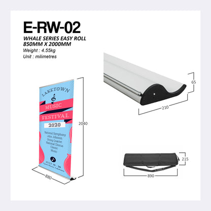 Whale Lite Premium Roll Up Banner Corporate Gifts Singapore