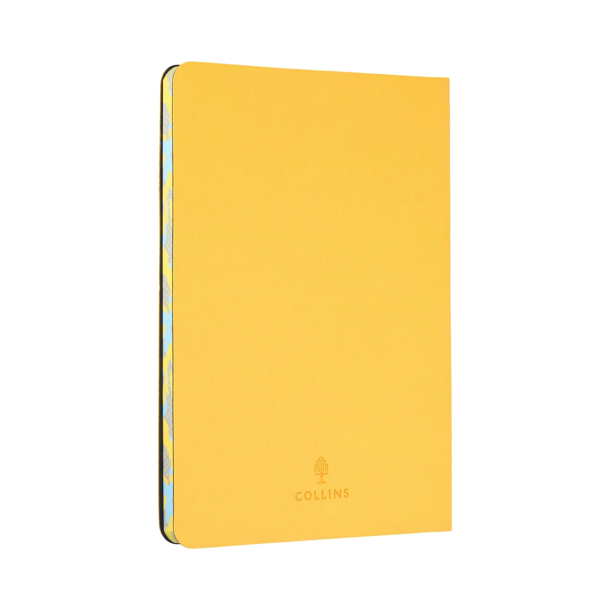 Collins Edge Camo B6 Ruled Notebook with trendy yellow cover design, ideal for stylish note taking and corporate gifts.