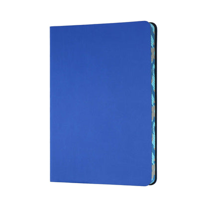 Collins Edge Camo B6 Ruled Notebook in blue, perfect for corporate gifts and stylish note-taking.