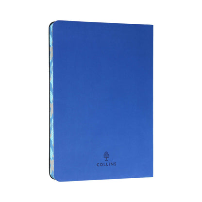 Collins Edge Camo B6 Ruled Notebook showcasing its stylish blue cover, ideal as a corporate gift for any occasion.