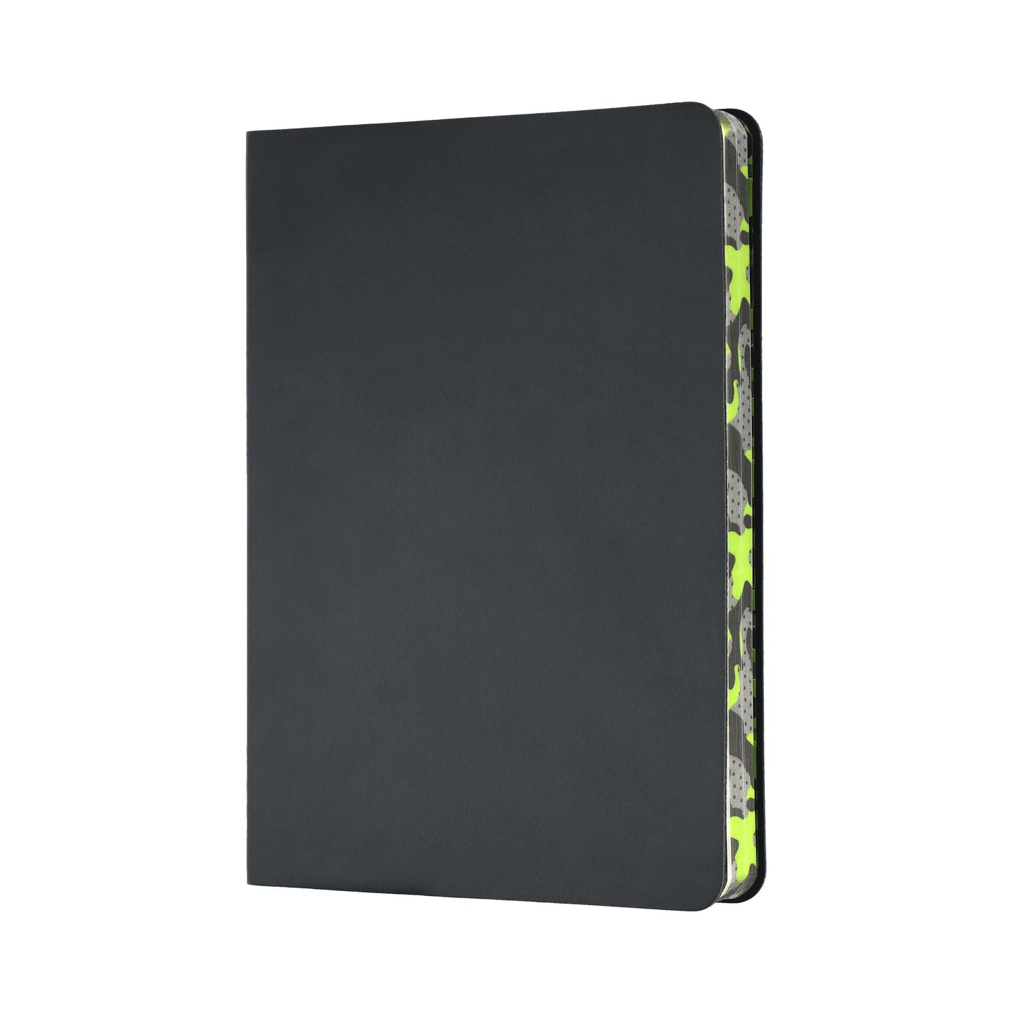 Collins Edge Camo B6 Ruled Notebook with trendy camo design and black cover, ideal for corporate gift.