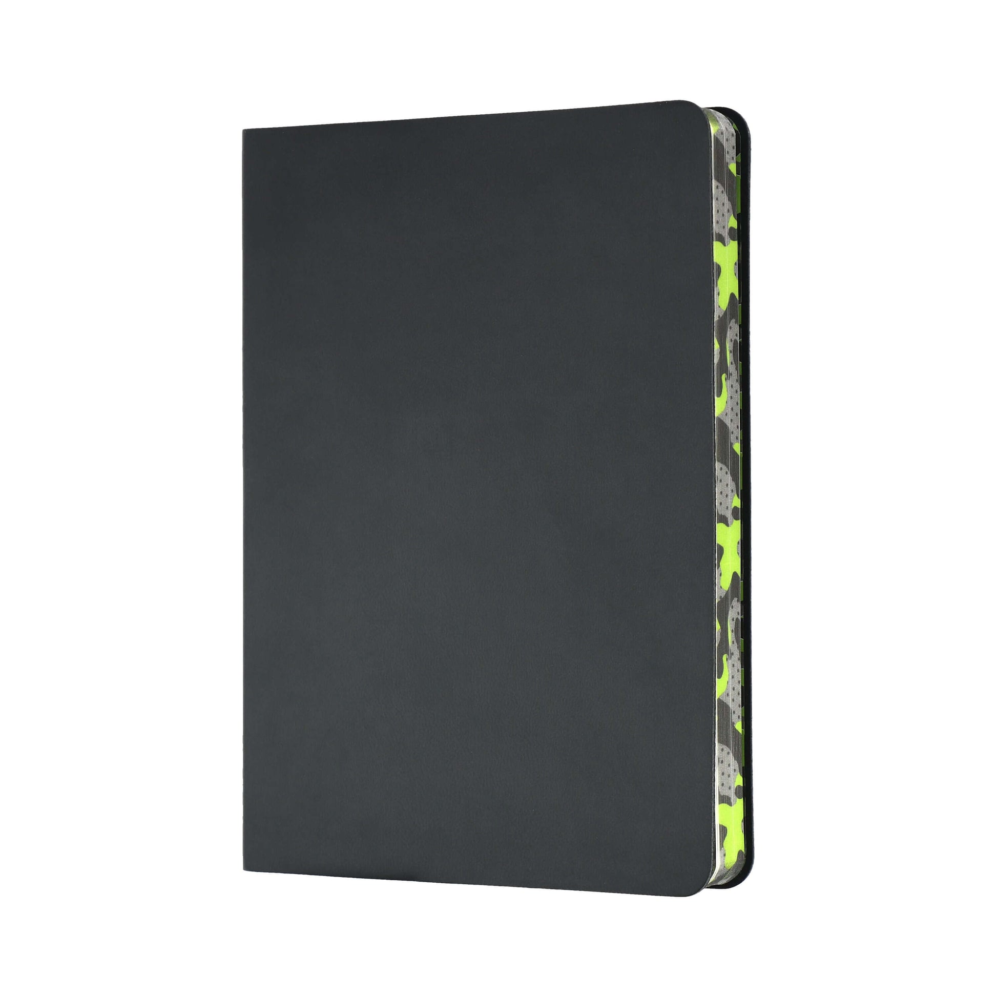 Collins Edge Camo B6 Ruled Notebook with trendy camo design and black cover, ideal for corporate gift.