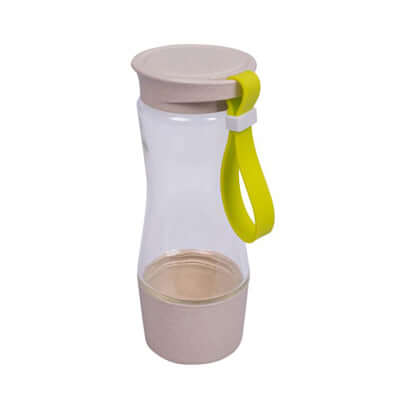 Eco Friendly Wheat Straw Clear Glass Bottle Corporate Gifts Singapore