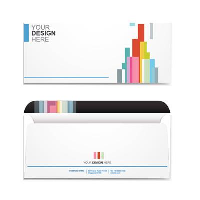 Envelope design showcasing a colorful abstract pattern, perfect for corporate gifts.