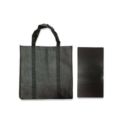 Square Jumbo Non-Woven Bag with PVC Base (45cm x 45cm x 20cm) displayed with a PVC base.