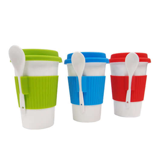 Ceramic Tumbler Mug with Spoon Corporate Gifts Singapore