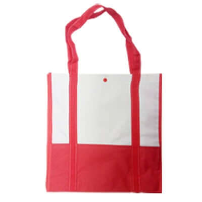 2-tone Carrier Bag in red and white, ideal corporate gift for clients or employees, durable and spacious.