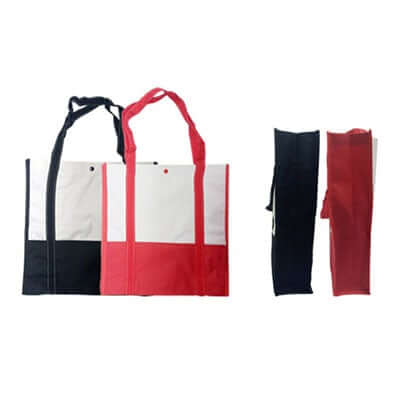 2-tone Carrier Bag in black and red, perfect corporate gift for clients and employees in Singapore.