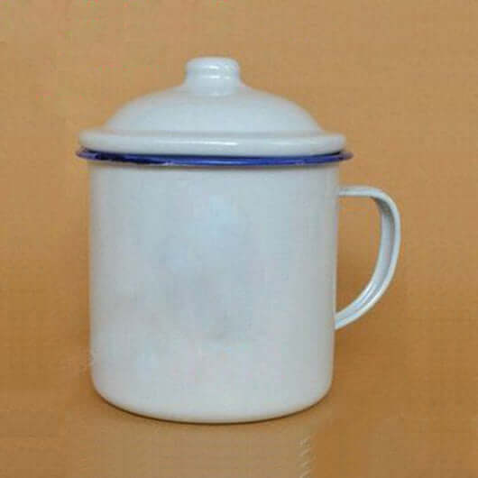 Vintage Design Enamel Mug with Cover Corporate Gifts Singapore