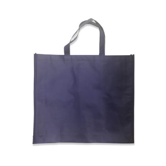 Large Non-Woven Bag (45cm x 39cm x 8cm) in navy blue, durable and spacious for everyday use.
