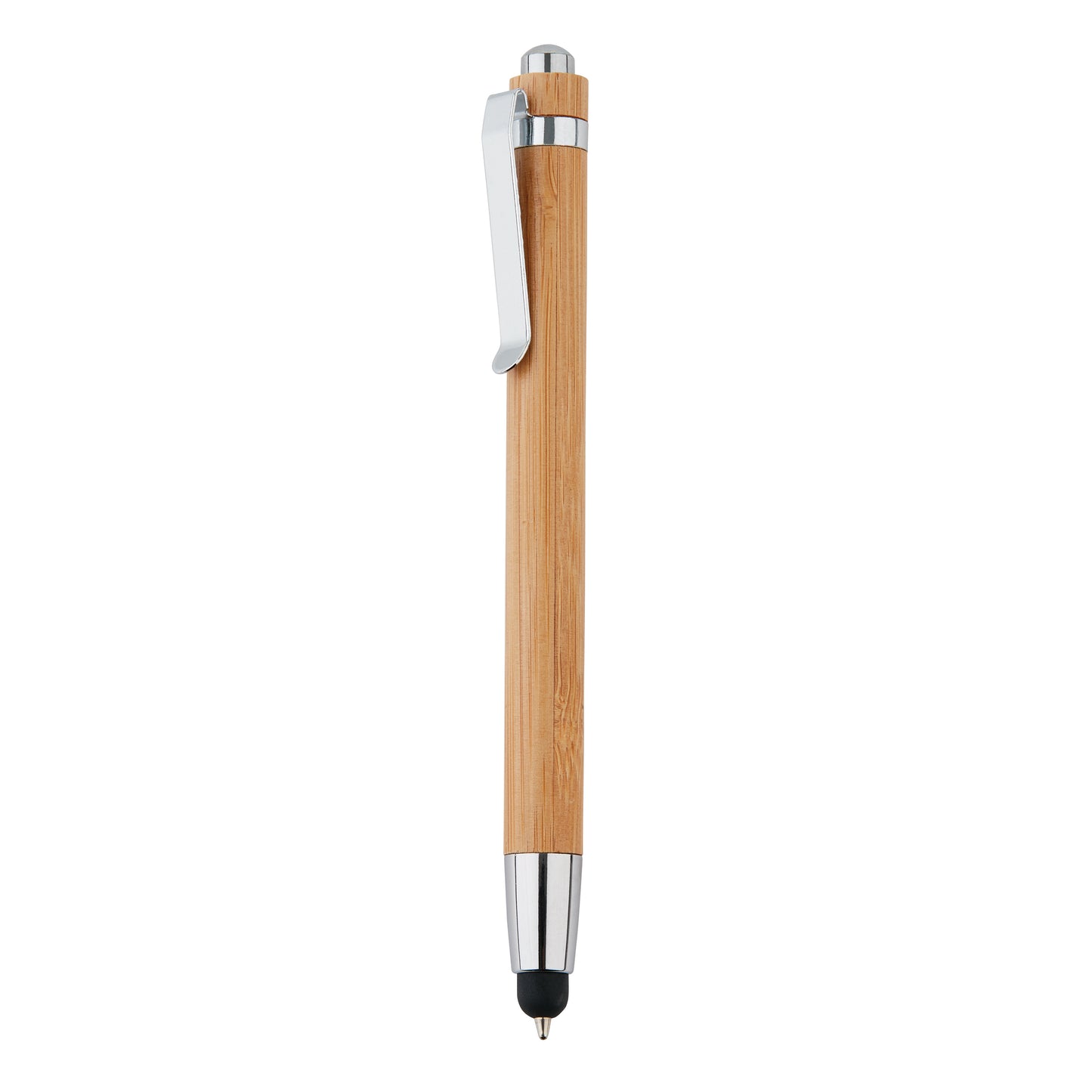 Eco Friendly Wood Ball Pen with Stylus, bamboo and stainless steel, ideal corporate gift.