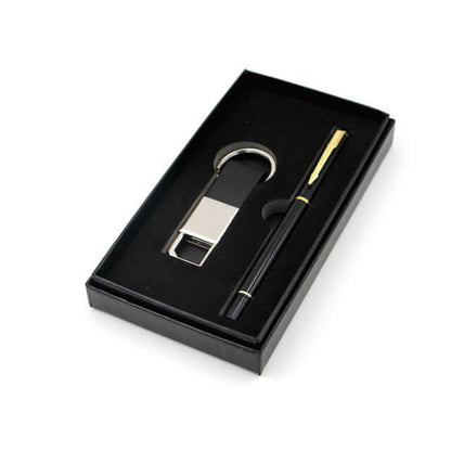 PU leather Keychain with Pen Gift Set Corporate Gifts Singapore