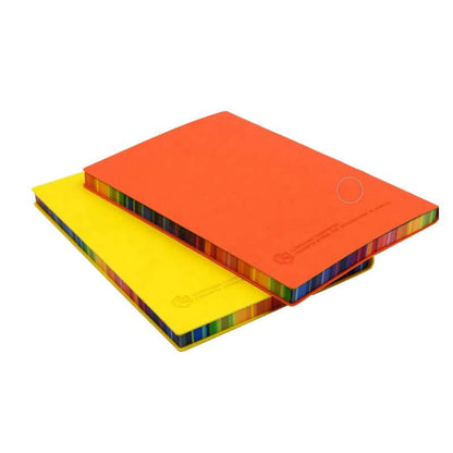 Hard Cover Leather Notebook with Rainbow Edge Corporate Gifts Singapore