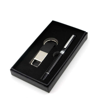PU leather Keychain with Pen Gift Set Corporate Gifts Singapore