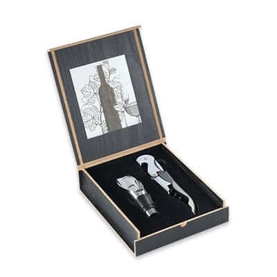 Belgio 2 Pieces Wine Opener and Pourer Set Corporate Gifts Singapore